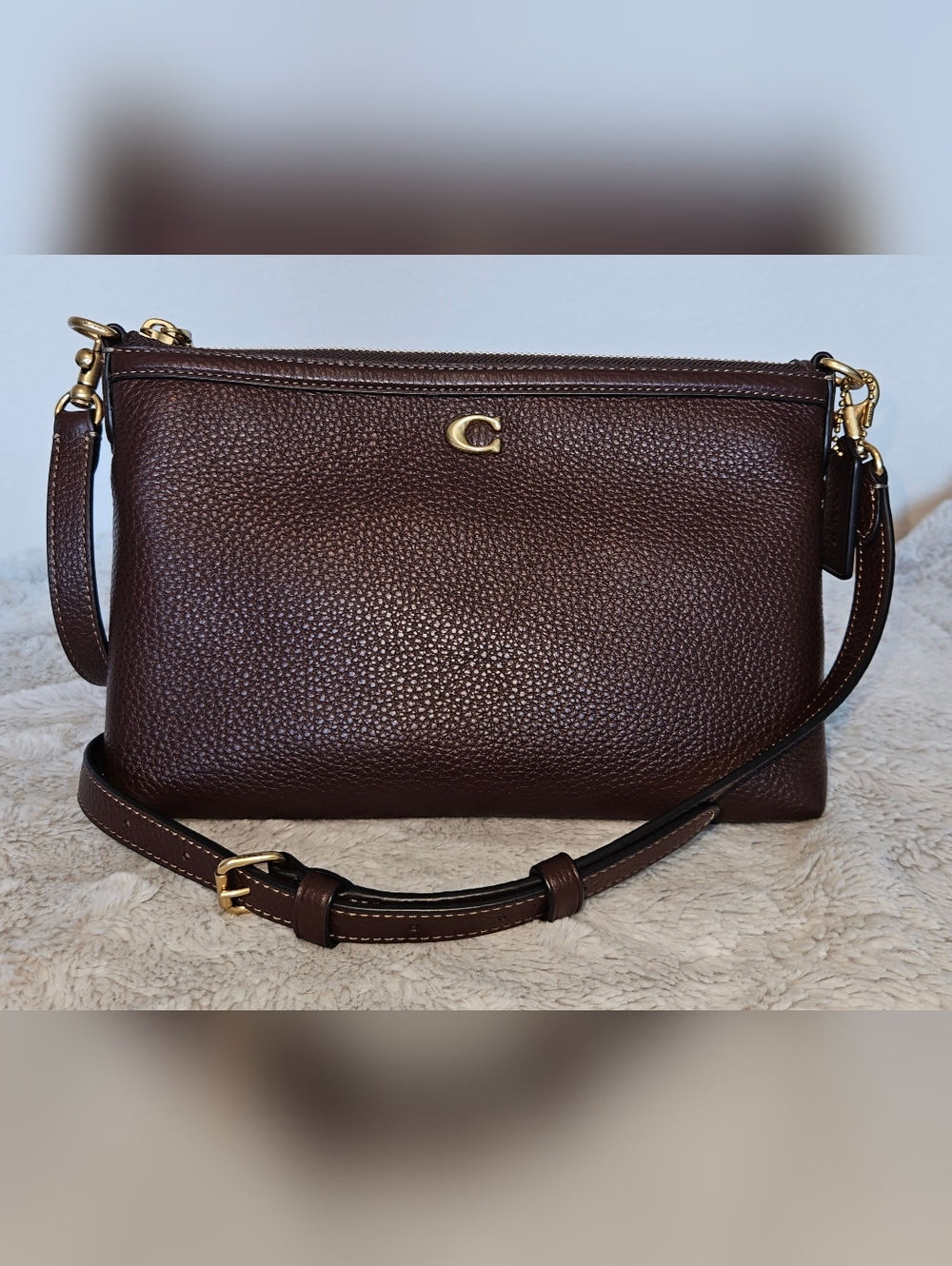 Coach Legacy Zip Top Crossbody Bag - Maple